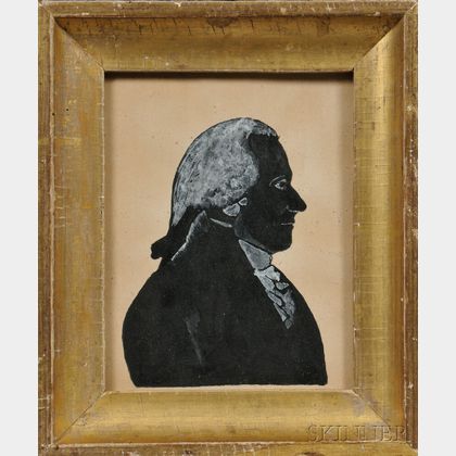 Framed Painted Silhouette of George Washington