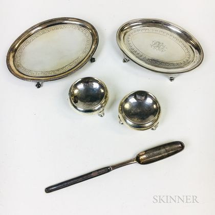 Three Pieces of Georgian Sterling Silver Tableware