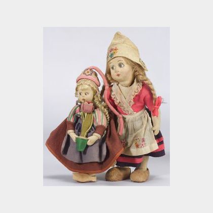 Lenci Mascotte Doll and Lenci-type Dutch Girl