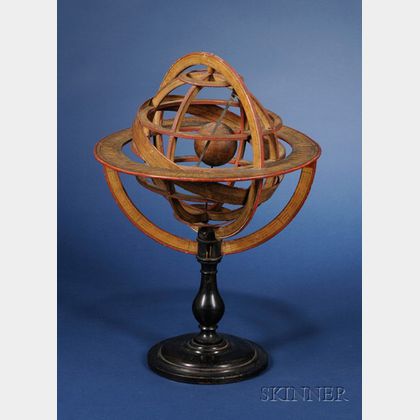 12-inch Pasteboard Ptolemaic Armillary Sphere by Delamarche