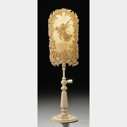 Carved Ivory Table Screen