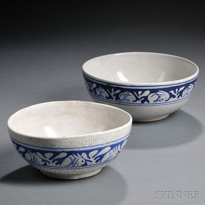 Two Dedham Pottery Rabbit Bowls 