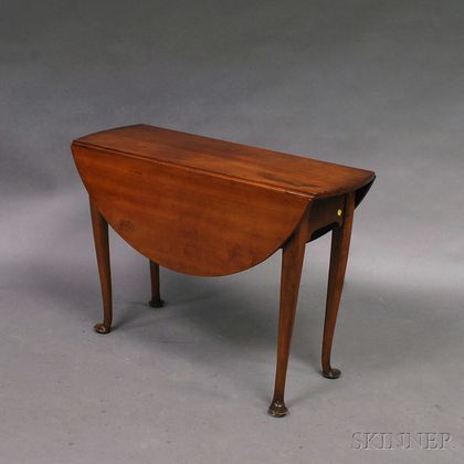 Queen Anne Cherry Oval-top Drop-leaf Table