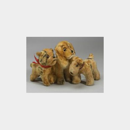 Lot of Five Mohair Dogs