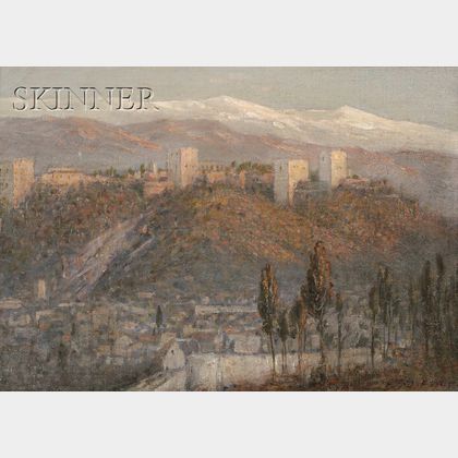John Ferguson Weir (American, 1841-1926) Sundown at the Alhambra