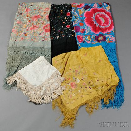 Five Embroidered Shawls