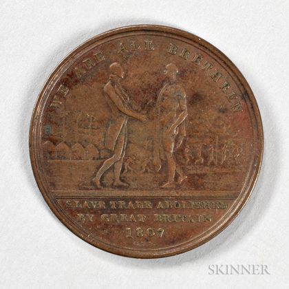 1814 "Slave Trade Abolished" Macaulay and Babington Bronze Token for Sierra Leone