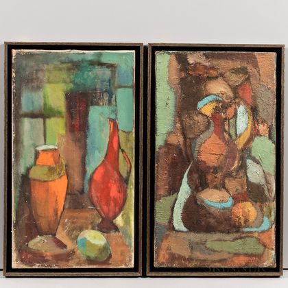 Elsa Schachter (American, 20th Century) Two Framed Still Life Paintings.