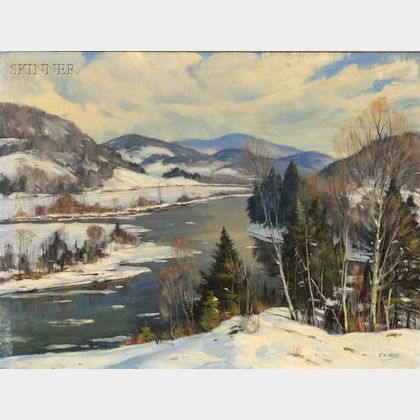 Earle A. Titus (American, 1895-1962) Connecticut River, Monroe New Hampshire