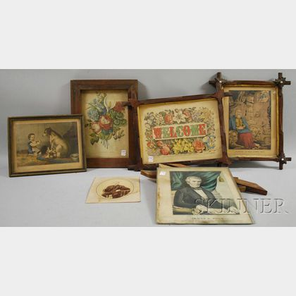 Five Currier and Currier & Ives Hand-colored Lithographs