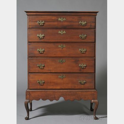 Queen Anne Maple Chest-on-frame