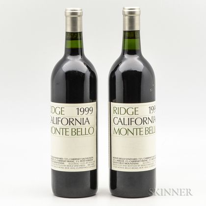 Ridge Monte Bello 1999, 2 bottles 