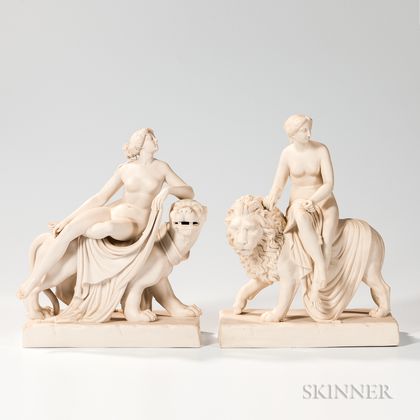 Two English Parian Figures