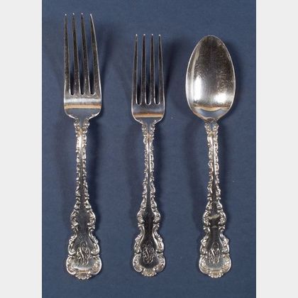 Group of Whiting Manufacturing Co. Sterling "Louis XV" Flatware