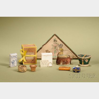 Group of Miniature Containers and Ephemera