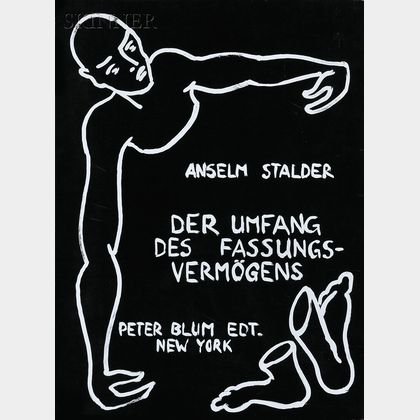 Anselm Stalder (Swiss, b. 1956) DER UMFANG DES FASSUNGSVERMÖGENS (THE LIMITS OF PERCEPTION)
