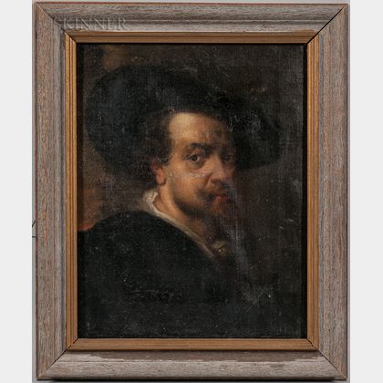 After Peter Paul Rubens (Flemish, 1577-1640) Copy After Ruben's Self Portrait of 1623