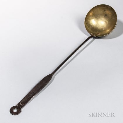 Wrought Iron and Brass Ladle