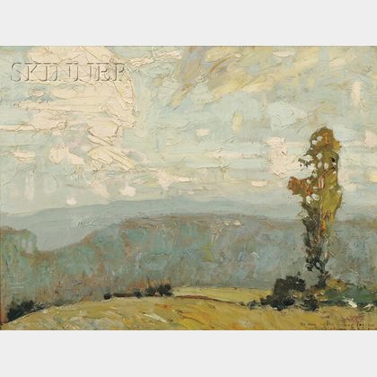 Roy Henry Brown (American, 1879-1956) Hilltop Landscape Vista
