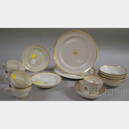 Ten Pieces of Chinese Export Porcelain Tableware