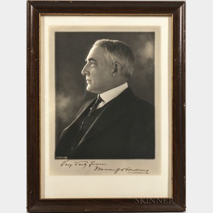 Harding, Warren G. (1865-1923) Signed Photograph.