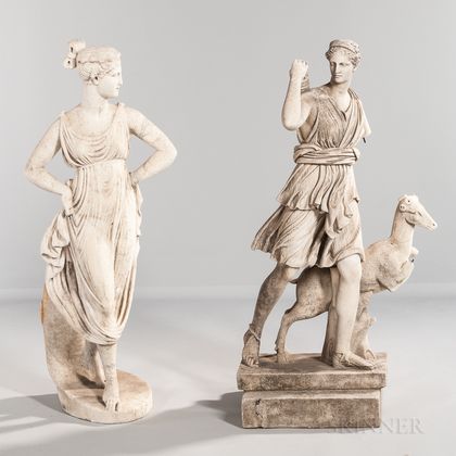 Two Grand Tour Marble Sculptures