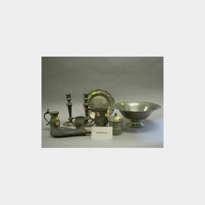 Thirty-five Pieces of Assorted Pewter Hollowware