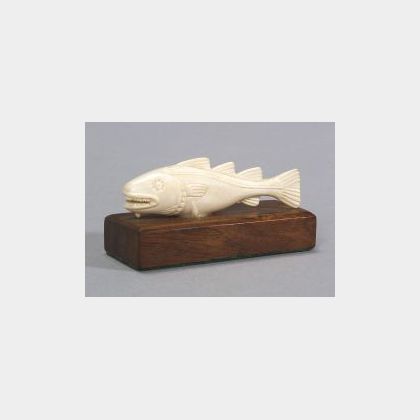 Small Grenfell Carved Ivory Fish