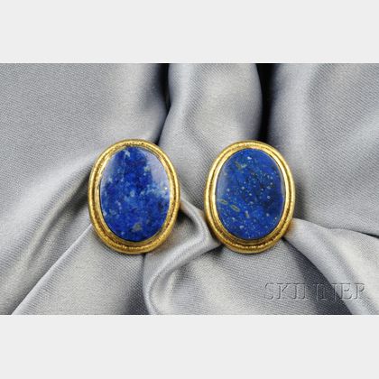 18kt Gold and Lapis Cuff Links, Buccellati