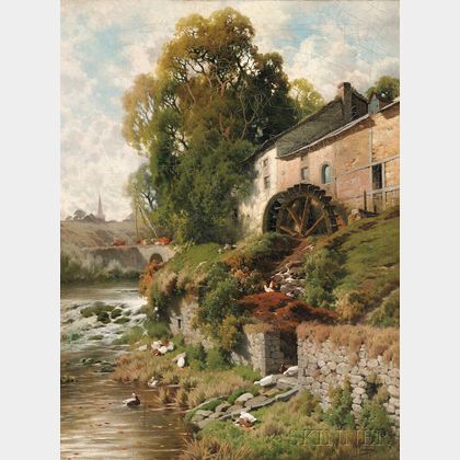 Jacques Janssens (Belgian, 1809-1898) Le Moulin à eau