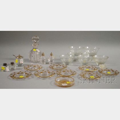 Lot of Assorted Colorless Glass Tableware