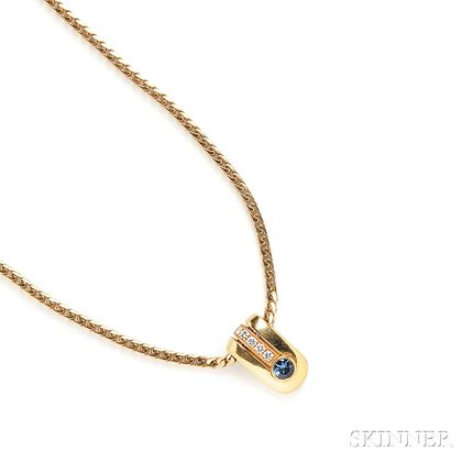 18kt Gold, Sapphire, and Diamond Necklace, Di Modolo