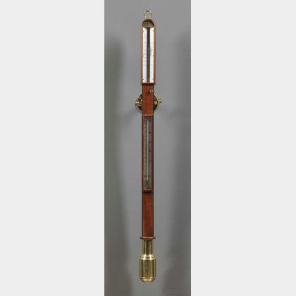 Mahogany Stick Barometer by A. Comitti and Son