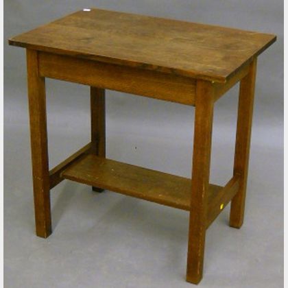 L. & J.G. Stickley One-drawer Occasional Table with Medial Shelf