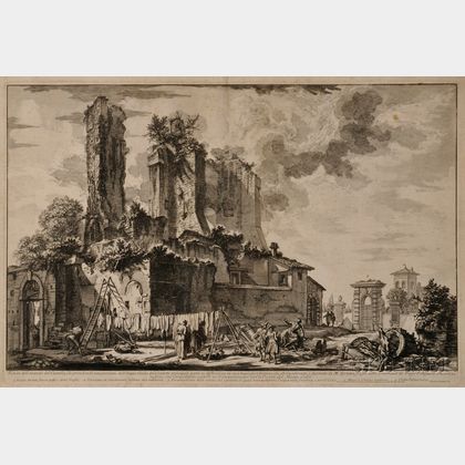 Giovanni Battista Piranesi (Italian, 1720-1778) Veduta dell'avanzo del Castello...dell'Acqua Giulia