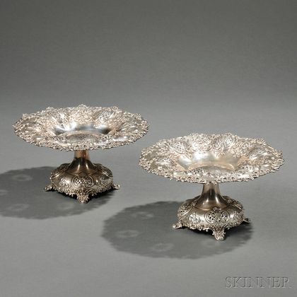 Pair of Tiffany & Co. Sterling Silver Compotes
