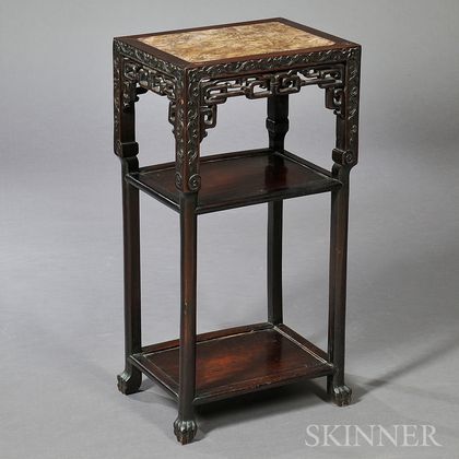 Carved Rosewood Export Stand