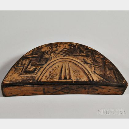 Kuba Carved Wood Box
