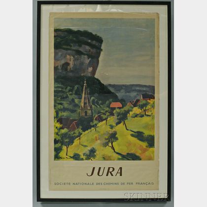 Framed French National Railways Company "Jura" Travel Poster