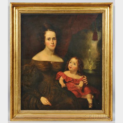 School of Thomas Sully (Pennsylvania/England, 1783-1872) Portrait of a Mother and Her Child