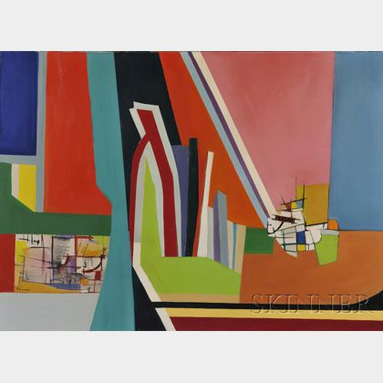 American School, 20th Century Abstract Composition