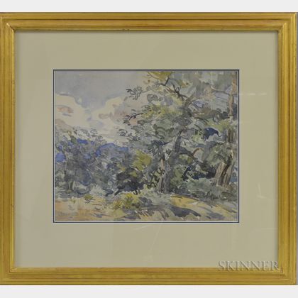 Edward Darley Boit (American, 1842-1916) Hillside Landscape