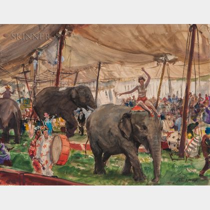 John Whorf (American, 1903-1959) Country Circus