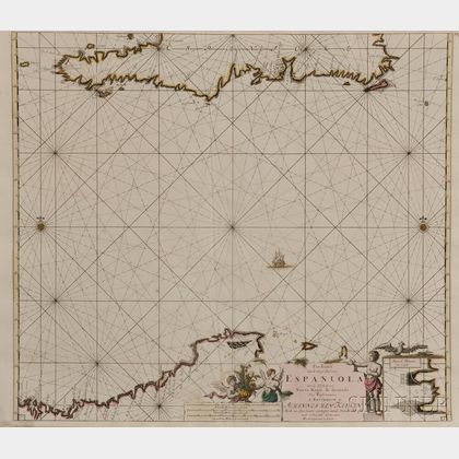 Haiti, South Coast and Venezuela, North Coast. Johannes van Keulen (1654-1715) Pas-kaart van de Zuyd Kust van Espaniola.