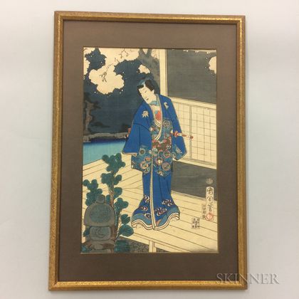 Toyohara Kunichika (1835-1900) Woodblock Print