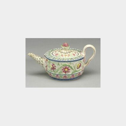 Staffordshire Pearlware Teapot and Cover