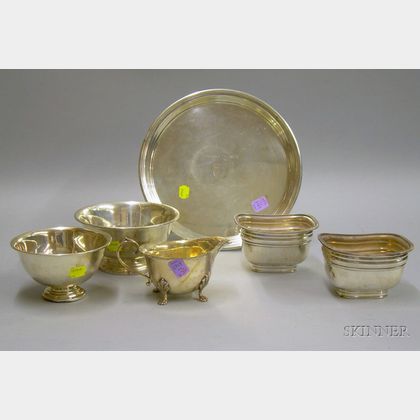 Six Sterling and Silver Plated Serving and Tableware Items