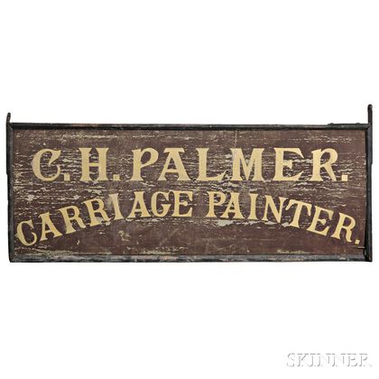 Painted "C.H. PALMER. CARRIAGE PAINTER." Trade Sign