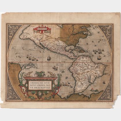 North, Central, and South America. Abraham Ortelius (1527-1598) Americae Sive Novi Orbis, Nova Descriptio.