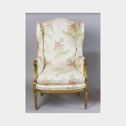Louis XVI Style Giltwood Wingchair